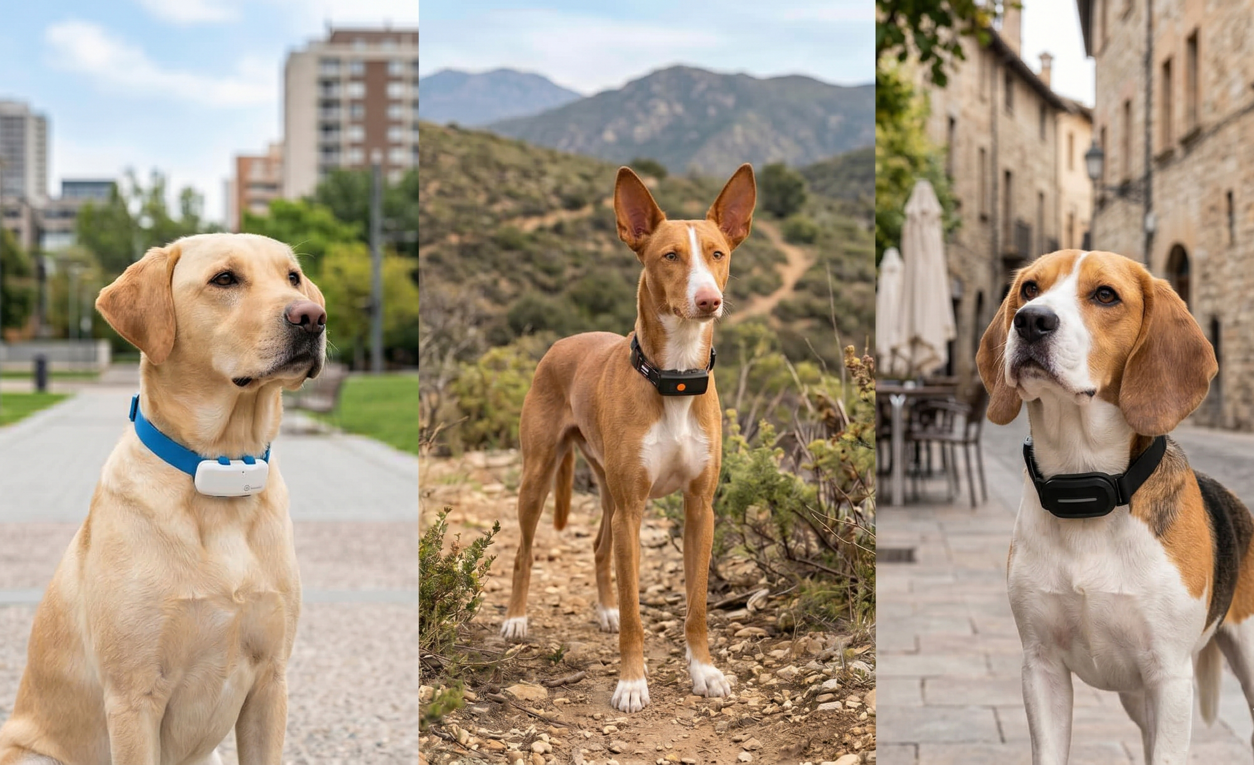Comparativa de GPS para perros inspirados en Tractive DOG 6, Weenect XT y Kolyy Series 2